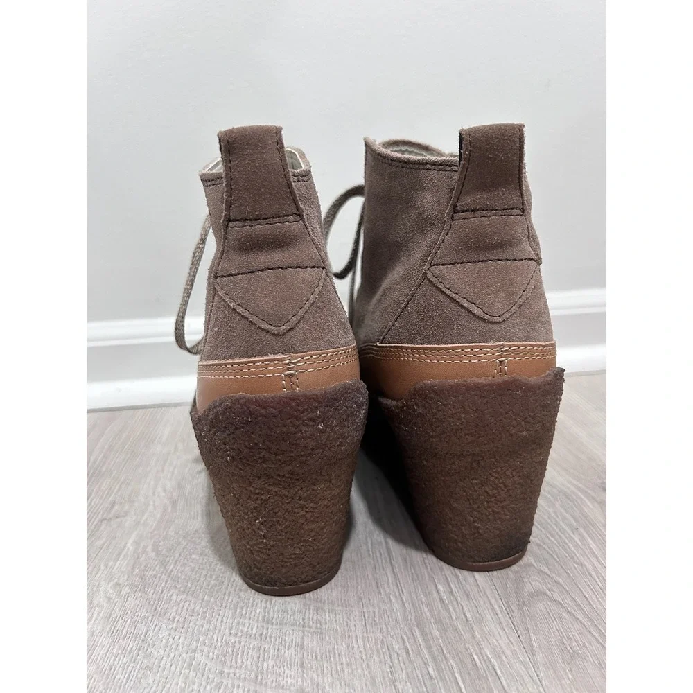 Merrell Tremblant Wedge Lace Up Suede Ankle Boots Womens 10‎ Brown Comfort